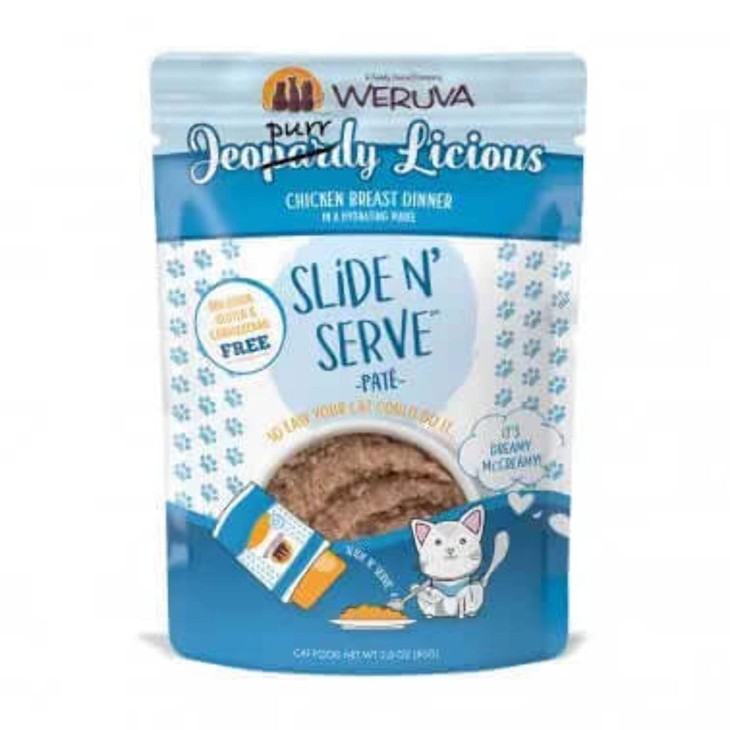 Weruva Classic Cat Slide N' Serve Grain-Free Natural Wet Pate Cat Food Pouches