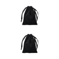 thumbnail image 2 of Matsuzay Bolsas con cordón Bolsas duraderas y reutilizables para aplicaciones amplias Bolsas de joyería fáciles de usar súper suaves negro negro 2Conjunto, 2 of 6