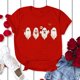 thumbnail image 3 of Gibobby Playera de Verano para Mujer Camisetas del día San Valentín para las mujeres con estampado corazón casual manga corta cuello redondo camisas blu(Rojo,M), 3 of 4