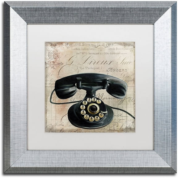 Trademark Fine Art "Call Waiting II" Canvas Art by Color Bakery White Matte, Silver Frame