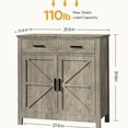 thumbnail image 5 of Kitchen Buffet with Wide Tabletop / For Coffee Maker Toaster / Warm Wood Grain Decor, 5 of 7