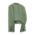thumbnail image 5 of Crgrtght Women Button Collared Long Sleeve Slim Blazer Jacket Casual Loose Suit Jacket Fashion Work Business Office, Green L, 5 of 5