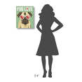 thumbnail image 4 of Global Gallery's 'Beach Bums Pug I Love' By Michael Mullan Stretched Canvas Wall Art, 4 of 4
