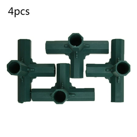

QIFEI 4Pcs 4 Way 16mm Elbow PVC Pipe Fitting Build Heavy Duty Greenhouse Frame Furniture Connectors Tent Connection B
