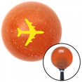 thumbnail image 1 of Yellow Commercial Airplane Orange Metal Flake Shift Knob with M16 x 1.5 Insert Auto Brody, 1 of 1