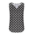 thumbnail image 5 of Annhoo Sleeveless Tops for Women Crew Neck Polka Dot Keyhole Tank Tunics Casual Comfy Beach Going out Blouses, 5 of 6
