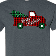 thumbnail image 4 of Inktastic Merry Christmas Red Buffalo Plaid Truck with Tree T-Shirt, 4 of 5