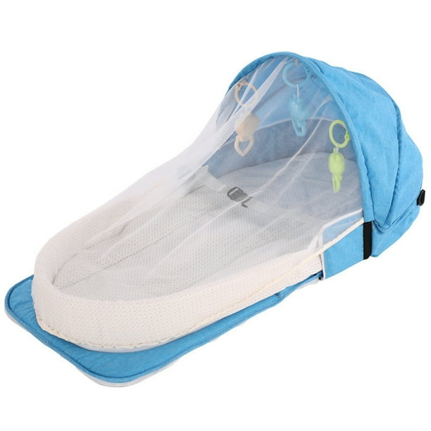 Douhoow Newborn Baby Crib Portable Foldable Baby Bed with Bed Net