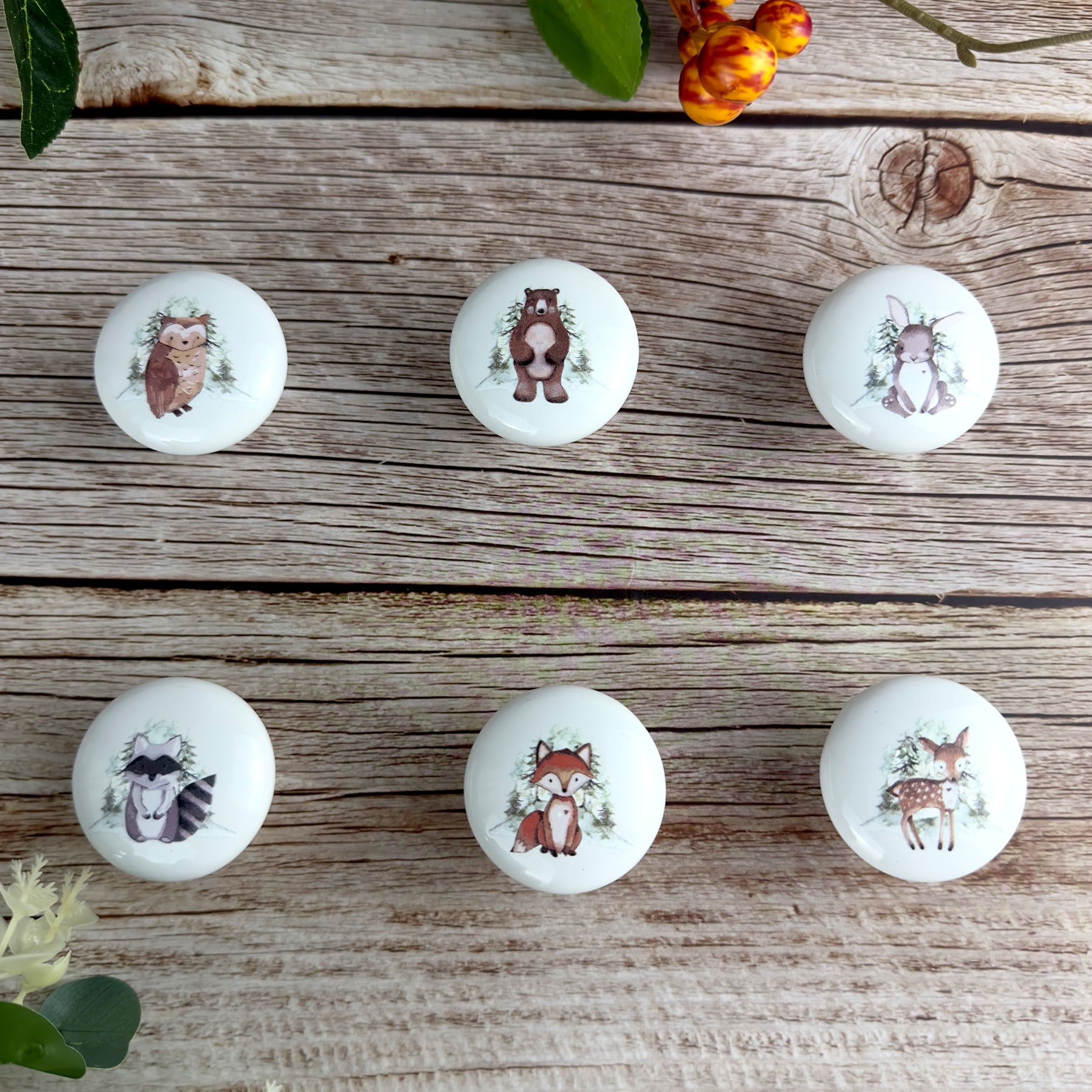 Jamjam Set of 6 Ceramic Coastal Beach Starfish Themed Cabinet Dresser Knobs and Drawer Pulls Octopus Door Handle 1.5 X 1.5 Inches
