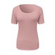 thumbnail image 3 of Gibobby Playeras Mujer Camisa de punto ajustada de manga corta con cuello redondo para mujer, camisetas ajustadas básicas, camisetas de verano de Color sólido Henley（Rosa， M), 3 of 4