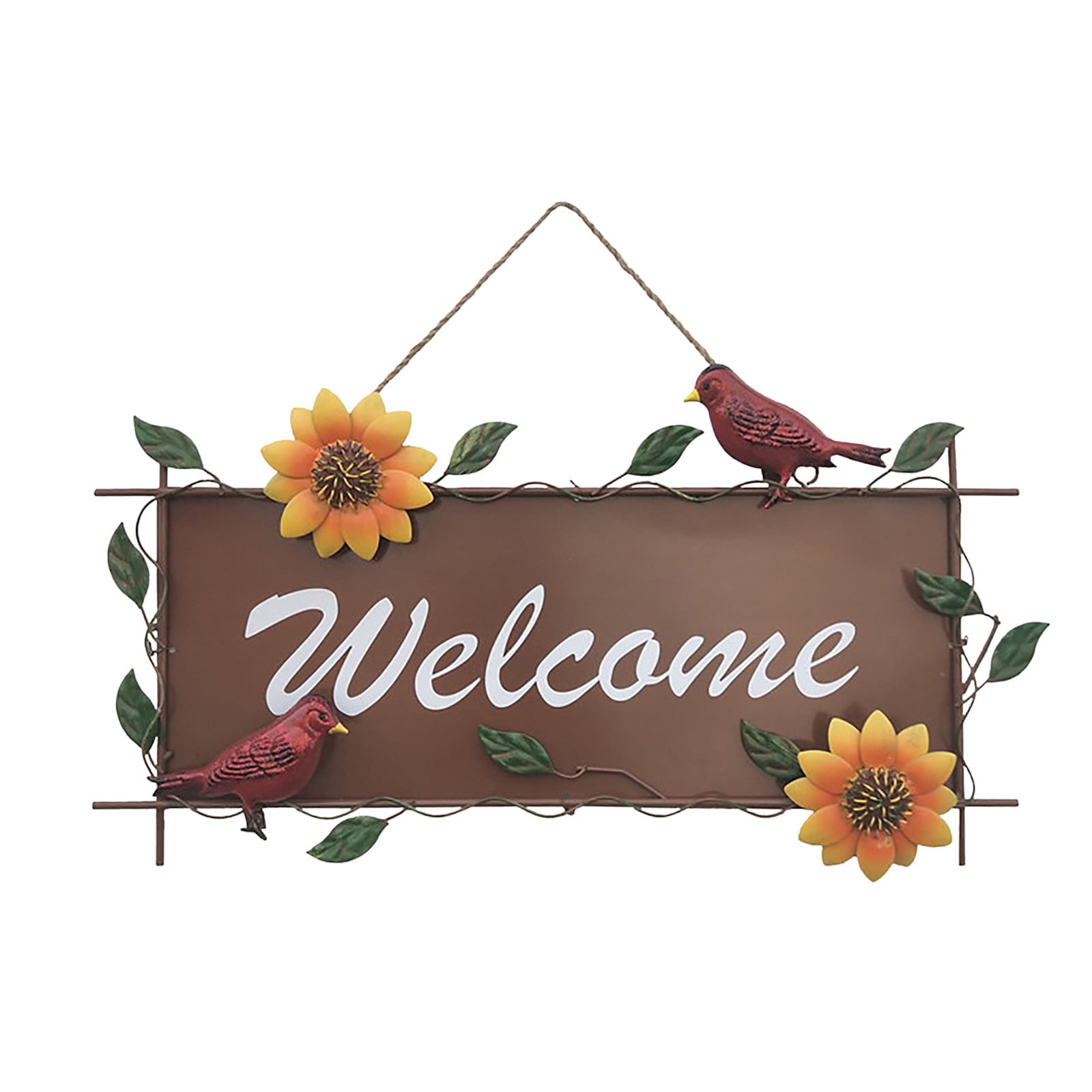 Wooden Sunflower Sign Garden Decor Door Hanging Wall Home