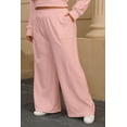 thumbnail image 2 of OHHSHEEN Plus size wide leg pants for women, Comfy elastic womens lounge pants, Casual Soft womens sweatpants 2025, 2 of 6