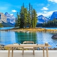 thumbnail image 3 of wall26 - Spirit Island in Maligne Lake - Removable Wall Mural | Self-Adhesive Large Wallpaper - 66x96 inches, 3 of 6
