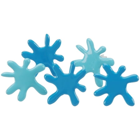 Eyelet Outlet Shape Brads 12/Pkg-Water Splatters