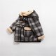 thumbnail image 2 of Gibobby Chamarra de forro polar para niños y niñasAbrigo de tela de invierno para niños, niños y niñas con abrigo grueso de paño largo de lana, abrigo de(Negro, 12-18 Meses), 2 of 3