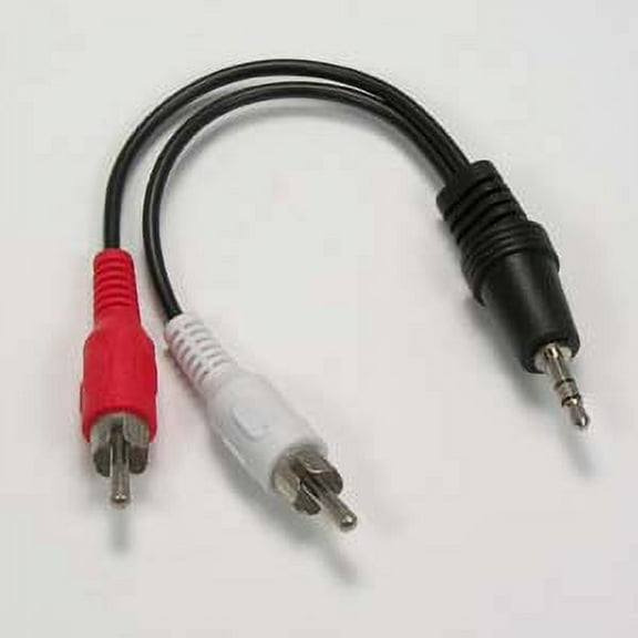 ACCL 6 inch 3.5mm Stereo Plug to 2xRCA-M Cable, 1 Pack