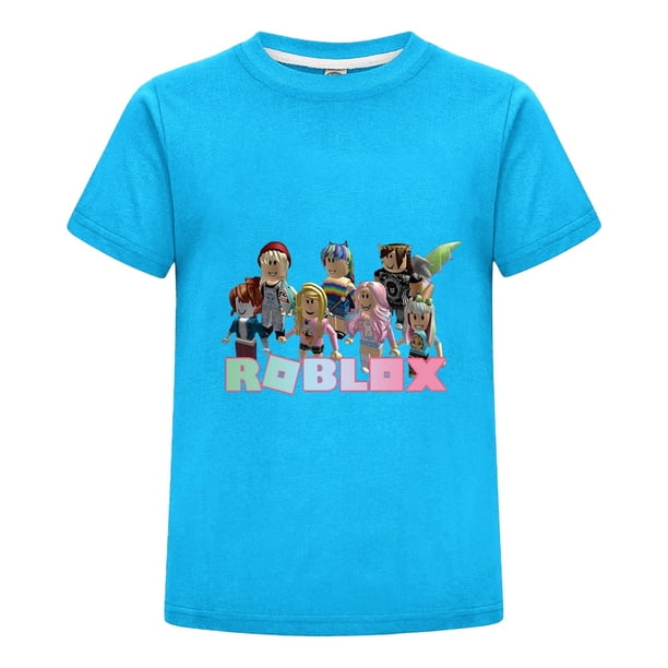 Camiseta Roblox Infantil Estampada, Playera para Niño Ninas Gamer con Diseño de Personajes, Ideal para Verano y Regalos