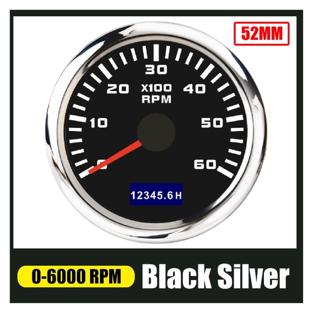 6000 RPM Tachometer 52mm Pointer 4000 RPM Tacho Meter Gauge With Red Backlight For Car Boat Marine Yacht RV 9-30V ,Wide Applicability