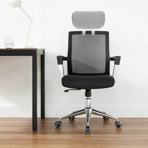 ETHZZLE White Adjustable Office Chair Headrest Attachment Ergonomic Neck Support