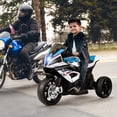 thumbnail image 3 of Gymax 12V Kids Ride on Motorcycle Licensed BMW 3 Wheels Electric Toy w/ Light & Music White, 3 of 9