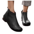 thumbnail image 3 of B91xZ Chaussures d'Automne Femmes Bottes Chelsea Mode Confort Talon Bas Bottines, Noir 9, 3 of 5