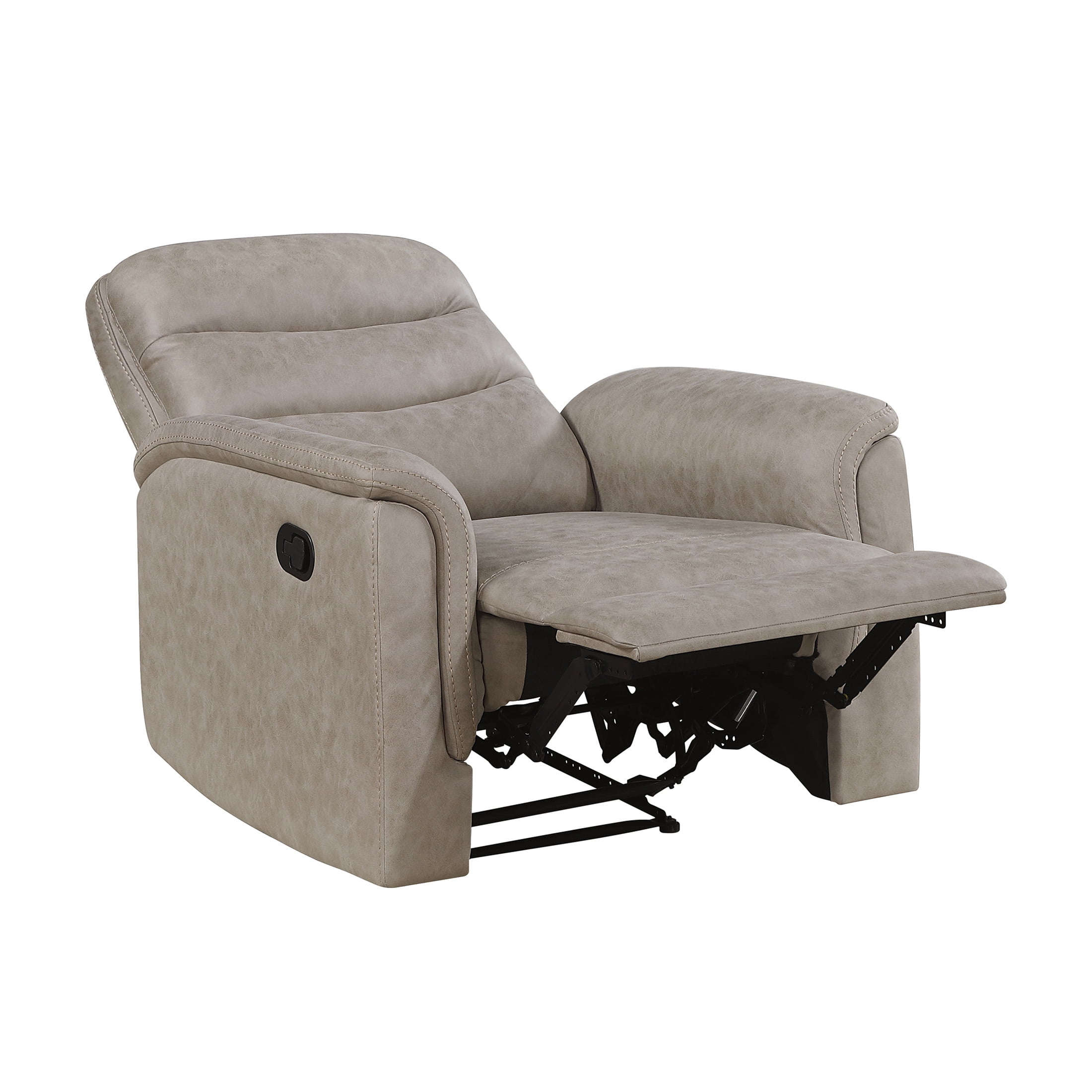 OakvillePark Solstice Microfiber Manual Reclining Chair, Taupe