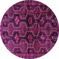 thumbnail image 1 of Ahgly Company Indoor Round Persian Purple Traditional Area Rugs, 4' Round, 1 of 4
