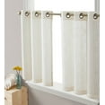 thumbnail image 2 of THD Serena Faux Linen Textured Semi Sheer Light Filtering Grommet Short Thick Cafe Curtain Tiers, Pair, 2 of 33