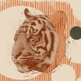 thumbnail image 2 of Green, Jacob 26x26 White Modern Wood Framed Museum Art Print Titled - Pop Art Tiger II, 2 of 4
