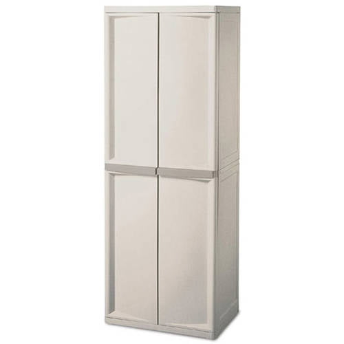 sterilite 4-shelf utility storage cabinet, putty (2 pack