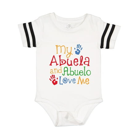 

Inktastic My Abuela and Abuelo Love Me Gift Baby Boy or Baby Girl Bodysuit