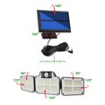 thumbnail image 4 of Luz de jardín LED, luz de pared solar para exteriores, impermeable, para pasillo, jardín, luz de calle con inducción del cuerpo humano, 4 of 4