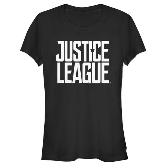 Junior's Zack Snyder Justice League Stacked Large Logo Reverse  Graphic Tee Black 2X Large