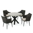 thumbnail image 1 of Noble House Nyla 5 Piece Outdoor Wicker Dining Set in Multibrown, 1 of 34