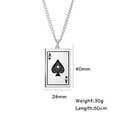 thumbnail image 5 of Lucky Ace Of Spades Men Statement Playing Card Poker Pendant Necklace 14K Yellow Gold Fashion Jewelry Gift, 5 of 8