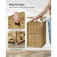 thumbnail image 7 of 23.8 Gal (90L) Laundry Hamper Laundry Basket with Lid and Handles Wicker hamper Foldable Removable Liner Bag Natural, 7 of 7