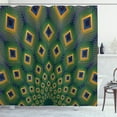 thumbnail image 1 of Ambesonne Peacock Shower Curtain, Modern Abstract Feathers, 69"Wx75"L, Forest Green Multicolor, 1 of 2