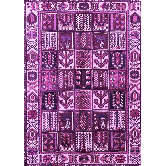 Ahgly Company Indoor Rectangle Persian Purple Traditional Area Rugs, 6' x 9'