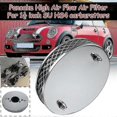 thumbnail image 2 of 2pcs Car Chrome Pancake High Air Flow Air Filter For All 1 Inch Su Hs4 Carburettors 14x3cm--, 2 of 2