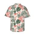 thumbnail image 3 of Daiia Lilies Flowers Hawaiian Shirt for Men Gentle Cotton Regular Short Sleeve Casual-3X-Large, 3 of 9