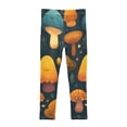 thumbnail image 2 of Girl's Legging Full-Length Colorful Print Tights For Dance Gym Everyday Wear Vector Mushrooms, 2 of 8
