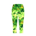 thumbnail image 4 of BRGZLK St Patricks Day Yoga Pants Leggings For Women High Waisted Casual Capri Pants Shamrock Irish Green Graphic Soft Stretchy Tights, 4 of 5