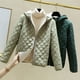 thumbnail image 4 of Chaqueta de algodón con capucha engrosada con vellón agregado Chaqueta de algodón adelgazante para mujer Chaqueta de algodón pequeña Abrigo de mujer, 4 of 6