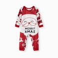 thumbnail image 2 of Conjuntos de pijamas navideños a juego para toda la familia con estampado gráfico de Papá Noel grande en la parte delantera y trasera, 2 of 5