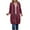 Brick Red, variant on larppty Long Hoodies for Women Zip Up Double Zipper Fleece Jacket Tunic Sweatshirts Fall Winter Fashion Clothes Brick Red, S