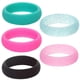 thumbnail image 1 of 5 Pcs Silicone Finger Ring Creative Glitter Powder Finger Rings Delicate Simple Joint Rings Set for Men Woman (Random Style), 1 of 3