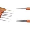 thumbnail image 5 of 5 Pcs Dreadlocks Crochet Hooks 4 Pcs 0.75mm Single Iron Crochet Hook Needles and 1 Pc 0.5mm Double Crochet Needle with Sienna Bamboo Handle Braid Craft Needle Tools for Hair Dreadlock for DIY, 5 of 7