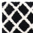 thumbnail image 3 of SAFAVIEH Dallas Jerrie Geometric Shag Area Rug, Black/Ivory, 5'1" x 7'6", 3 of 5