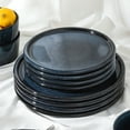 thumbnail image 2 of Stone Lain Eden 4-Piece Dinner Plate Set Stoneware, Dark Blue, 2 of 6