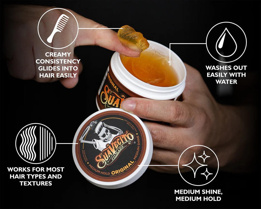 Suavecito Matte Finish Hair Care Gift Set, Medium Hold Matte